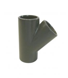 PVC tvarovka - T-kus 45° 63 mm